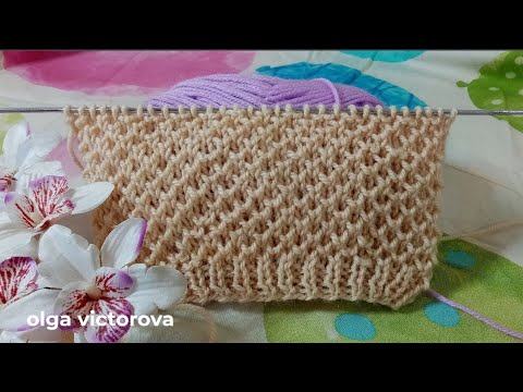 Видео: РЕЛЬЕФНЫЙ УЗОР СПИЦАМИ 1101 Узоры спицами KNITTING PATTERNS