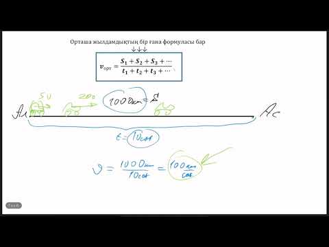 Видео: орташа жылдамдық даже тупой түсінеді