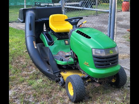 Видео: покупка газонокасилки JOHN DEERE L111 2005года.