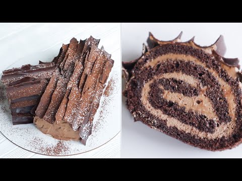 Видео: Рождественское полено | Bûche de Noël | Новогодний торт Рождественский Рулет