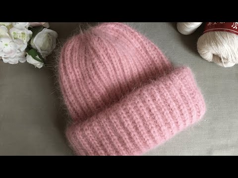 Видео: ВЯЗАНАЯ ШАПКА"ТАКОРИ " ИЗ ПУХА НОРКИ! KNITTED HAT.