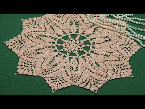 Видео: КРАСИВАЯ и ПРОСТАЯ в исполнении САЛФЕТКА крючком. Схема. Часть первая.