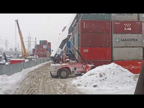 Видео: Игра в кальмар|Очередная неделя работы на погрузочной технике.