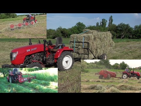 Видео: Заготовка СЕНА  Трактором ! Весь Процесс Заготовки !/коса/грабли/пресс подборщик/harvesting hay