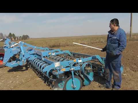 Видео: Настройка дисковой бороны LEMKEN Heliodor 9 на системном носителе Gigant 10 (часть 1)