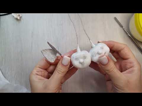 Видео: Елочная игрушка из папье-маше Вишенки Урок № 4