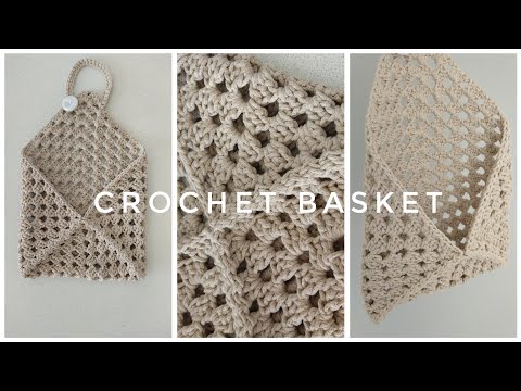 Видео: ЭТО НЕВЕРОЯТНО ПРОСТО! Подвесная корзинка из квадратного мотива + СХЕМА.