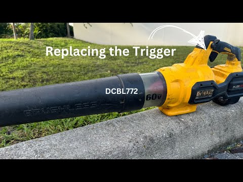 Видео: Замена сломанного курка на воздуходувке Dewalt (DCBL772).