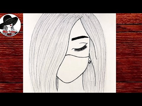 Видео: Как Нарисовать Девушку В Маске Очень Легко | Рисунки Карандашом | Miss Fatima - Art