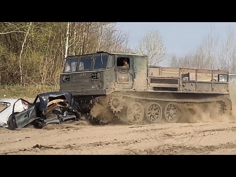 Видео: АТС-59 КрАЗ-255 ЗИЛ-131 Ostfahrzeugtreffen Finowfurt 2022