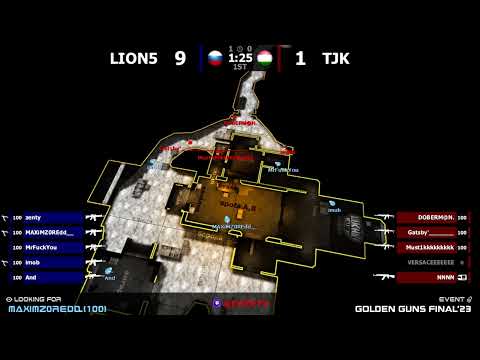 Видео: Гранд Финал CS 1.6 LAN-турнира Golden Guns - 5 львов (Москва) vs TJK (Таджикистан)