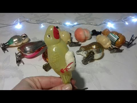 Видео: Продолжаю обзор игрушек на прищепках 🎄Птички Зверушки Елочные игрушки СССР🎄