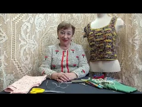 Видео: Топик из полосок шёлковой ткани. Мастер-класс по вязанию крючком от О. С. Литвиной.