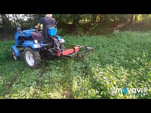 Видео: Мототрактор lider 150D та роторна косилка КР-9
