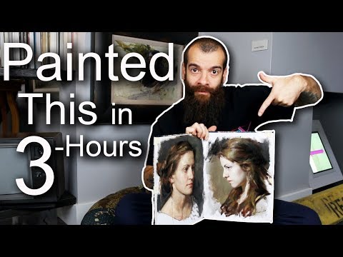 Видео: Портрет «мокрым по мокрому» / Alla Prima с ограниченной палитрой. Видеоблог Сезара Сантоса 075