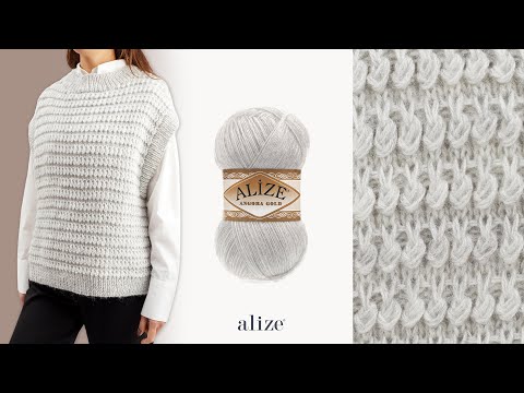 Видео: Безрукавка из Angora Gold