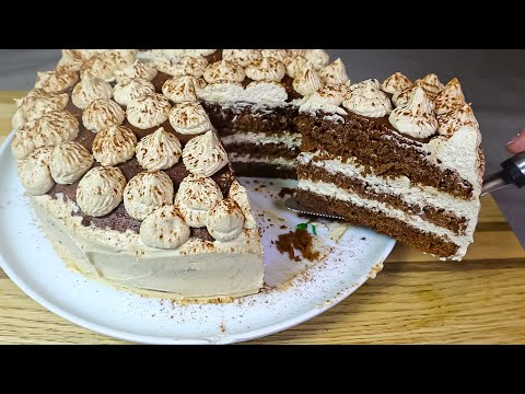 Видео: Бесподобный торт «КАПУЧИНО»! Мягкий, влажный, нежный! Проще рецепта нет.