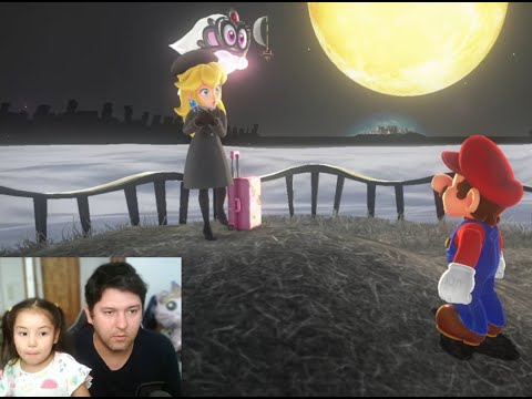 Видео: Super Mario Odyssey: борьба с глюками, победа над боссом "зайцами на луне" и встреча с Пич.