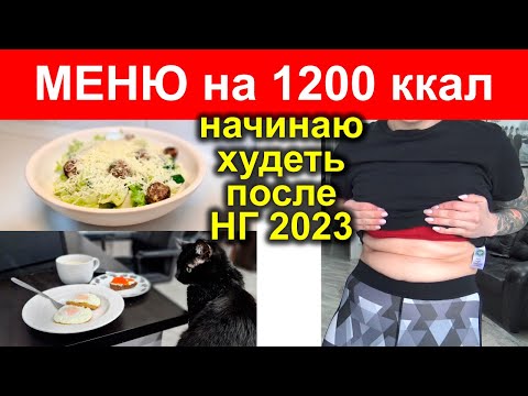 Видео: НАЧИНАЮ ХУДЕТЬ после праздников. Меню на день на 1200 ккал и ТРЕНИРОВКА дома