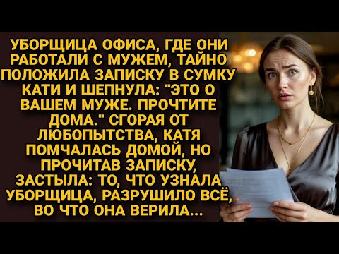 Видео: "Это о вашем муже. Прочтите дома"-Уборщица сунула в сумку Кати записку. А та прочитав ее застыла...