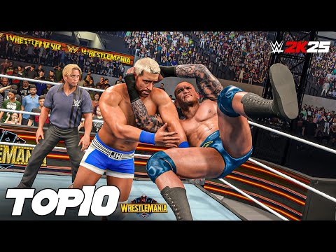 Видео: WWE 2K25: 10 лучших моментов с WrestleMania 41 Night 2