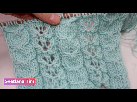 Видео: Вязание - АЖУРНЫЙ УЗОР СПИЦАМИ - Ажурные Дорожки и Косички для вязания Джемпера, Кофточки № 625