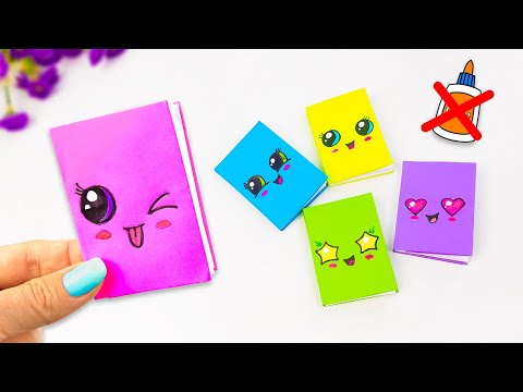 Видео: Как сделать Мини Блокнот из одного листа бумаги без клея | Mini notebooks