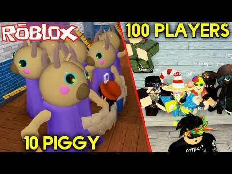 Видео: 10 СВИНОК ПЕППА ПИГГИ и 100 ИГРОКОВ Хоррор - Piggy Роблокс