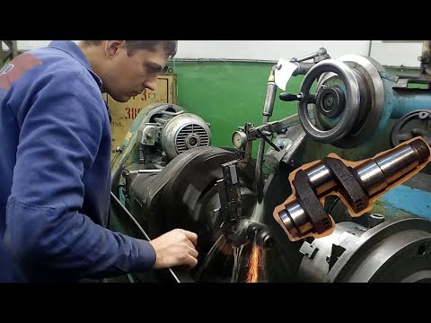 Видео: Шлифовка коленвала тяжелого мотоблока