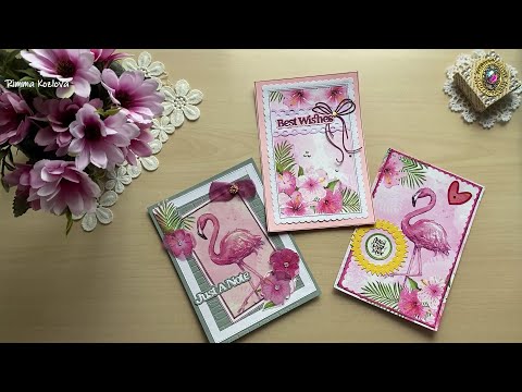 Видео: Поздравительные открытки с добавлением столовых салфеток