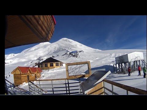 Видео: Приэльбрусье: Спуск Гара-Баши -- Азау. 13.02.2016г. расстояние 7км,  в 1 дубль.