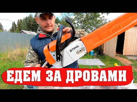 Видео: Сгоняли за дровами на баню. Жизнь в деревне.