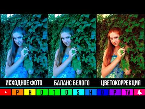Видео: Правильная настройка баланса белого цвета в Фотошопе | Цветокоррекция фотографии | Photoshop TV