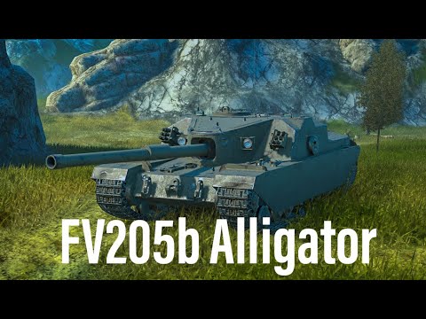 Видео: FV205b Alligator Статист познаёт вкус игры на новом топе | Tanks Blitz