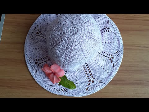Видео: Летняя шляпка ,, Лилия ,,  крючком. ч.1 донышко.