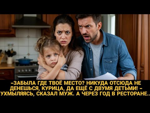Видео: -Ни на что ты не способна, мокрая курица! Работать она вздумала! Но через год, увидев...