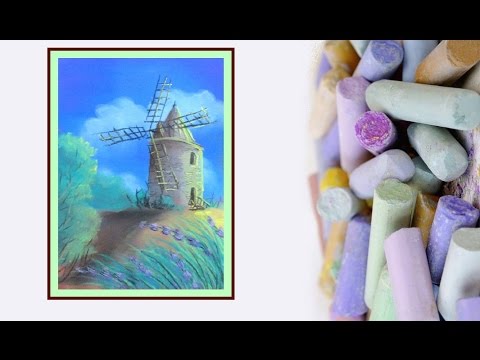 Видео: Видео урок Рисуем Мельницу Пастелью #Dari Art