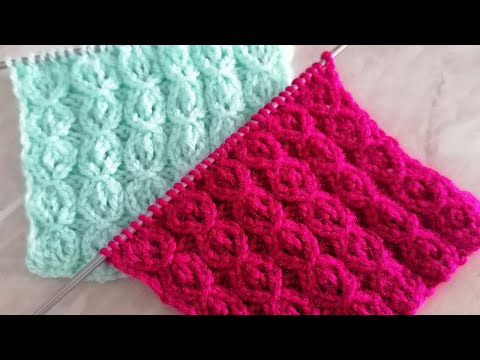 Видео: Красивый Узор: "Ажурные Колечки".Вяжем сми.