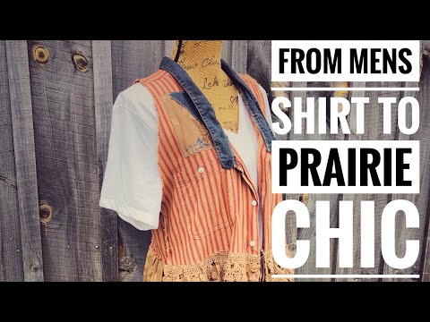 Видео: ПРОДАНО-Как превратить мужскую рубашку в тряпку в стиле Prairie Chic!