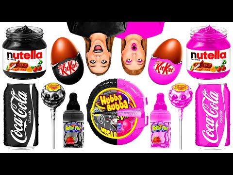 Видео: Челлендж с Едой «Розовое или Черное» | Потрясающие Кухонные Лайфхаки от DaRaDa Challenge