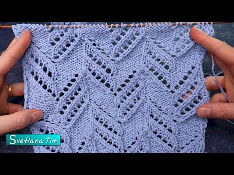 Видео: Вязание Спицами Ажурные Узоры. Шикарный Ажурный узор "Jessica" / Мастер класс для начинающих № 600