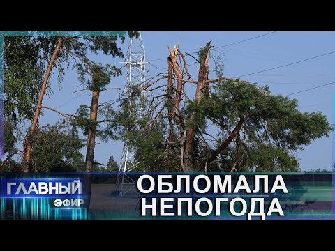 Видео: Как в Беларуси устраняют последствия урагана в пострадавших районах? Главный эфир