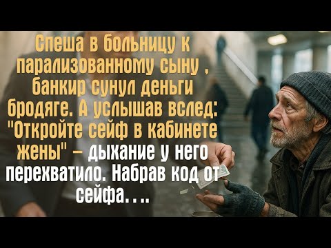 Видео: Спеша в больницу к парализованному сыну , банкир сунул деньги бродяге. А услышав вслед: "Откройте...