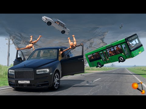 Видео: ВЕТЕР СМЕРТИ! ДВА ДРУГА ПОПАЛИ В ТОРНАДО | BeamNG.drive