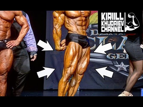 Видео: Кирилл Худаев,  Тренировка ног за 2 недели до шоу Dennis James Classic 2018.