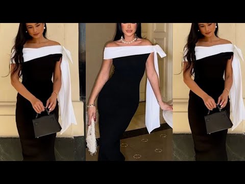 Видео: Как раскроить и сшить платье с открытыми плечами и накидкой || Подробно