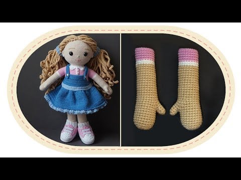Видео: Вязаная кукла крючком Розали, часть 2 (руки). Crochet doll Rosalie, part 2 (hands).