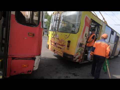 Видео: Рязань, маршрут 5: ЗиУ-682Г, №1045 / Ryazan trolleybus, route 5: ZiU-682G