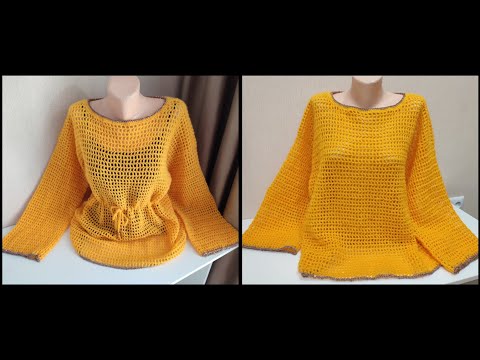 Видео: ✨ Готовая работа / кофта филейная сетка крючком / кофта воздушная 😍✨