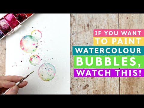 Видео: Если вы хотите нарисовать радужные акварельные пузыри — СМОТРИТЕ!